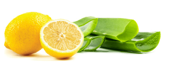 Aloe and lemon juice