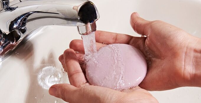 Hand washing against parasite infestation